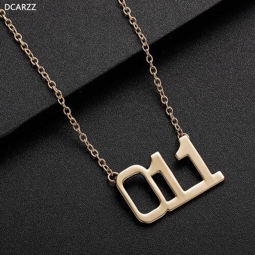 Stranger things 011 Numbers Necklace Letter Pendant Gold Choker Necklace Set BFF Best Friend Christmas Gift Fans Funny Jewelry