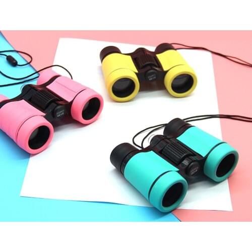 Focal Adjustable Children Binoculars Telescope Binoculars Toy Game Props Birthday Present For Entertaining Bird Watching Pink