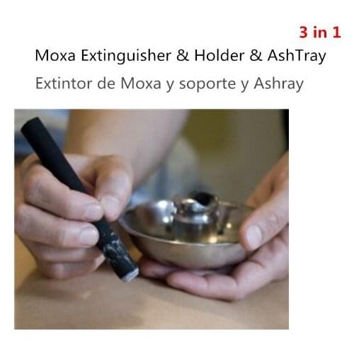 Stainless Steel Moxa Extinguisher Roller Roll Holder Stick Moxibustion Device Massage Box Smokeless Acupuncture Artemisia