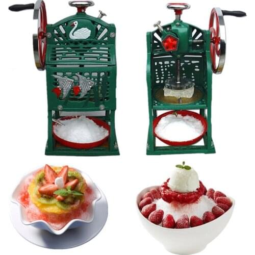 Manual ice crusher shavers ice block shaving machine ice chopper smoothie machine