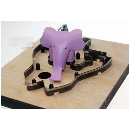 Diy leather craft punch hand tool leave shape die cut knife mould Baby elephant / bear / hippo / wolf / cow pattern