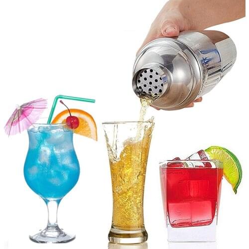 Stainless Steel Cocktail Shaker Mixer Wine Martini Boston Shaker For Bartender Drink Party Bar Tools 250ML 350ML 550ML 750ML