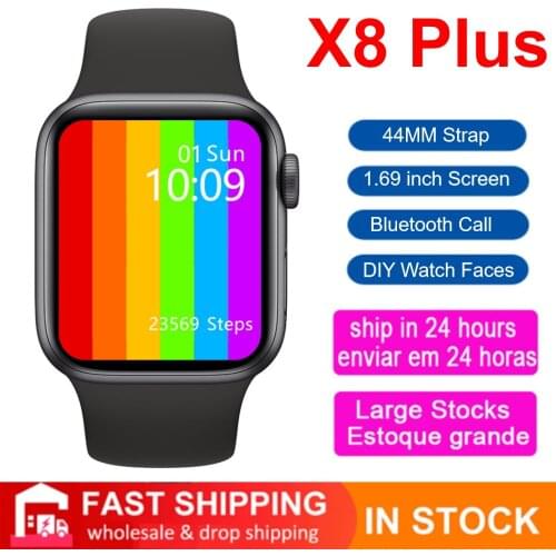 New X8 Plus Women Men Smart Watch Bluetooth Call Smartwatch Heart Rate Monitor Fitness Tracker PK IWO 13 IWO 14 Wearable Device