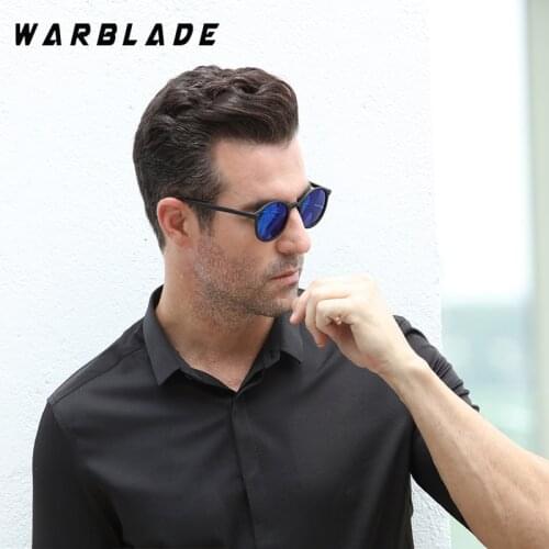 WarBLade 2021 Men Polarized Round Sunglasses Retro Vintage UV400 Women Night Vision Eyewear Male Mirror Reflective Sun Glasses