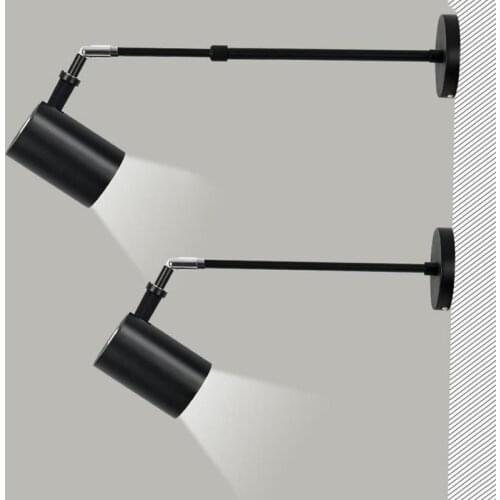 Modern LED Wall Lamp Living Room Extendable Telescopic Hall Sconce Long Arm Lighting Bedroom Study Reading Spotlight Decor Light