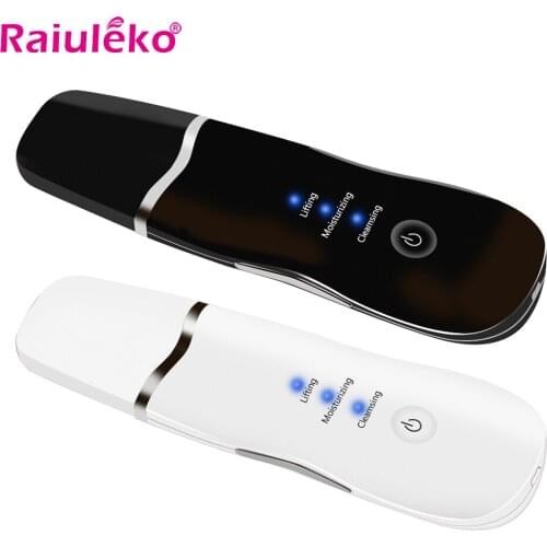 Ultrasonic Skin Scrubber Peeling Extractor Deep Face Cleaning Machine Ion Acne Blackhead Remover Face Skin Scrubber Lift Machine