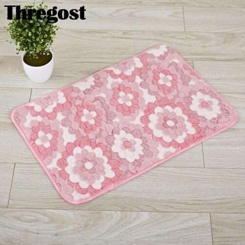 Thicken Coral Fleece Home Mat Non Slip Door Mats Welcome Rug Microfiber Floor Carpet Waterproof Bath Mat Washable Kitchen Rugs