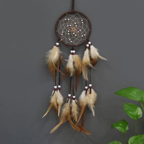 Vintage Home Decoration Retro Feather Dream Catcher Circular Feathers Wall Hanging Dreamcatchers Decor For Car Home Decoration