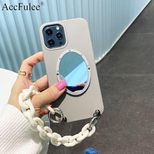 Mirror Stand Holder Case for Samsung Galaxy A10 A21 A31 A41 A51 A50S A70 A72 A81 A91 Protection Cover Bracelet Soft TPU Shell