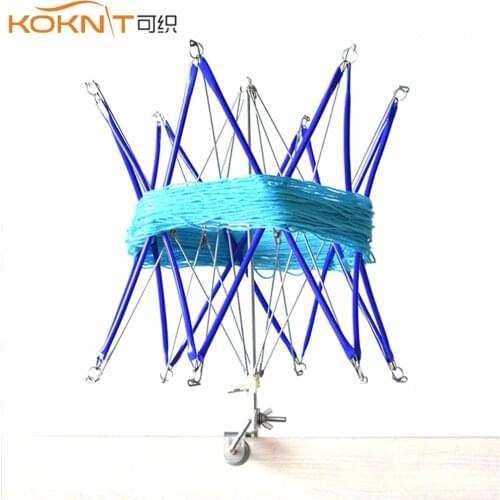 Umbrella Yarn Swift - Hand Knit Winder Tool, Wool Yarn Machine Reel, Metal Winder Finishing Yarn Machine DIY Tool Swift (Blue)