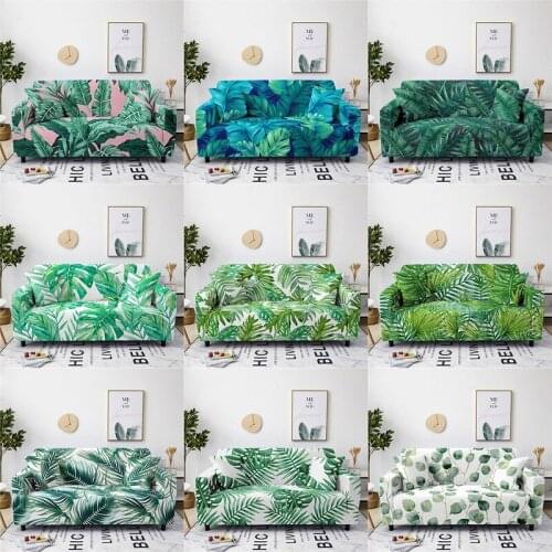 1/2/3/4 Seat High Elastic Tight Package Sofa Cover All Seasons Dustproof Sofa Cover Towel Leaf Series Sofa Cushion