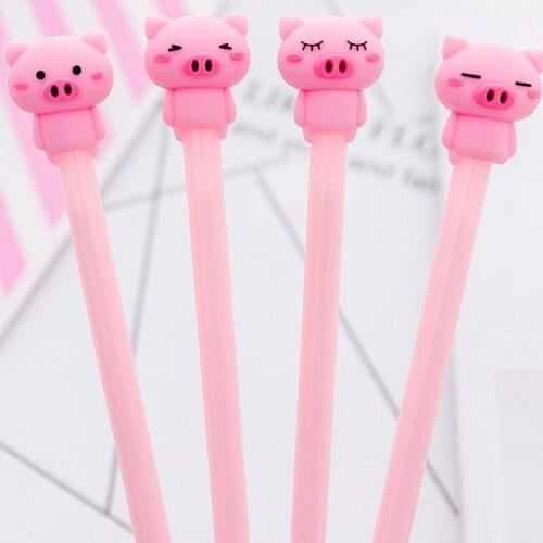 1 pcs 0.38mm Creative pink pig Gel Pen Signature Pen Escolar Papelaria School Office Stationery Supply Promotional student