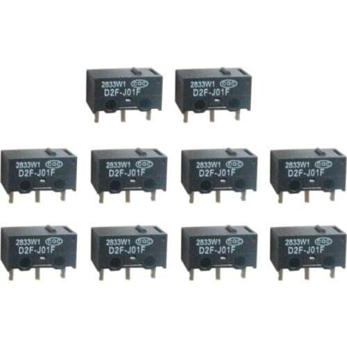 10PCs D2F-J01F Mouse Micro Switch Micro Button Silver Contactor mouse button
