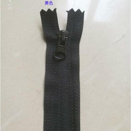 100pcs/lot Cheap 3# 18cm Nylon Coil Zipper Black Close End for Pants Dress Sewing Backpack Pocket Collar
