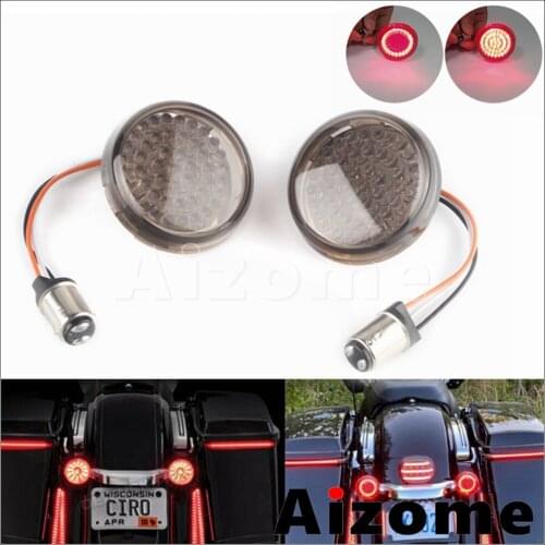 12V 24W Motorcycle Plug in 2" 1157 LED Turn Signals For Harley Touring Electra Glide Ultra Classic Softails Dyna Sportster XL