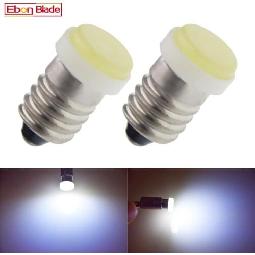 2/10 Pcs E10 LED Upgrade Bulb Emergency Bulb led Indicator Light 12V 1447 Screw Signal Lamp Interior Instrument Warning Lights
