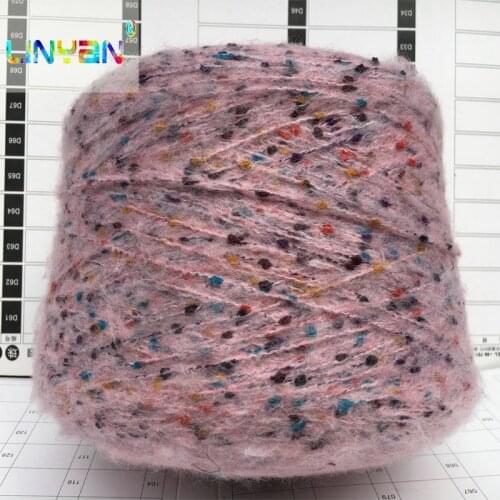 49% polyester fiber 38% acrylic 8% wool 5% linen 200g*1 piece Colored mohair Hand Knitting Yarn For Knitting Crocheting Thick t3