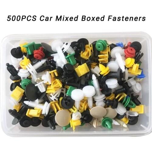 500PCS Universal Car Mixed Boxed Fasteners Door Trim Panel Bumper Engine Cover Fender Clips