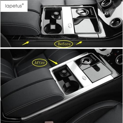 Lapetus Accessories Fit For Land Rover Range Rover Velar 2018 - 2021 Center Control Stalls Gear Shift Gearshift Box Cover Trim