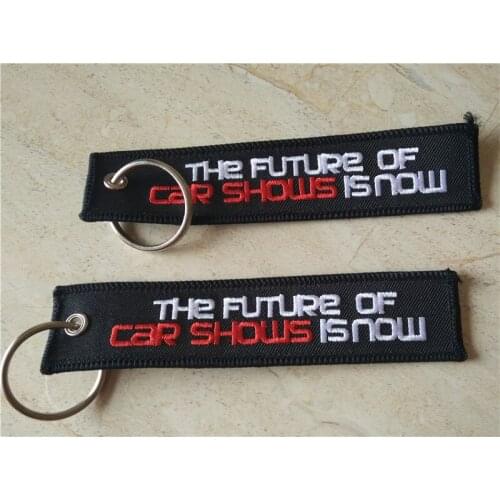 The Future Of Car Shows Is Now Tracker Fabric Embroidery Keychains With Merrow Border