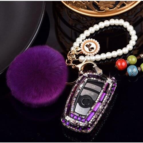 Bling Fashion Crystal Car Key Case Pendant For BMW 325Li 218 118i 530Le 1th 3th 5th 7th X1X3X4X5X6 320li