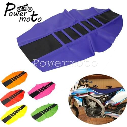 MX Motorbike Seat Cover Ribbed Gripper Off Road Seat Pad For Yamaha FE TE FS TC YZF WR250 WR450 TTR 125-530