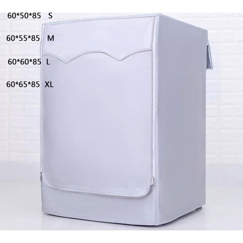 Sunscreen Drum Washing Machine Cover, Washing Machine Waterproof Cover, Dryer, Polyester Silver Dustproof Washing Machine Cover