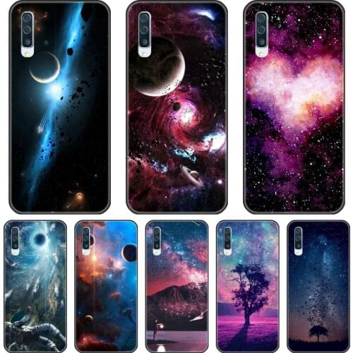 TPU Black Star Back Cover For Samsung Galaxy A40 A30 A20 A10 Soft Silicone Phone Case For Samsung Galaxy A50 A60 A70 A80 Case