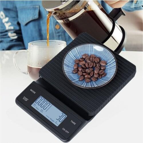 Digital Kitchen Scale Electronic USB Charge Drip Coffee Scale with Timer 3KG/0.1g Multi-Functional Smart Food Scale for Home
