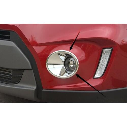 For Suzuki Vitara 2015 2016 2017 Chrome ABS Front Fog Light Lamp Cover Trim 2 pcs / set