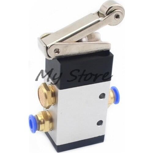 G1/4" 2 Position 3 Way Roller Lever Gas Air Pneumatic Mechanical Valve