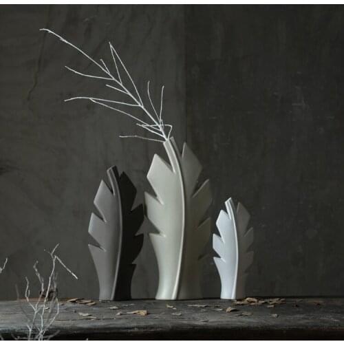 Nordic Ceramic Art Flower Vase Crafts Ornaments Large Simple Modern Living Room Porch Study TV Cabinet Office Furnishingsjewelry