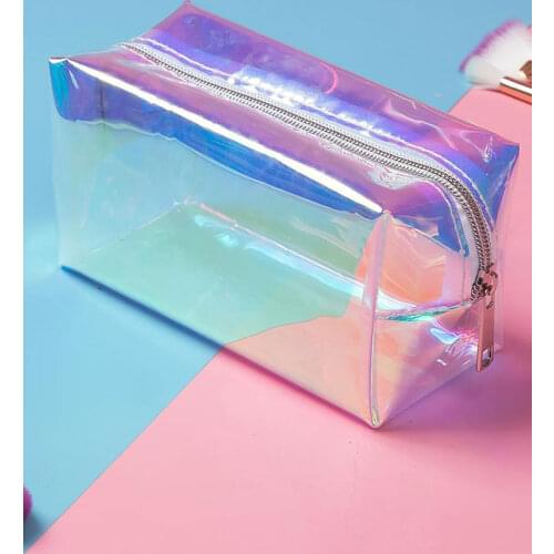Girl Clutch High Quality Cosmetic Bag Transparent Wash Bag Beauty PVC Cheap Makeup Bag Cute Portable Lady Organizer Waterproof