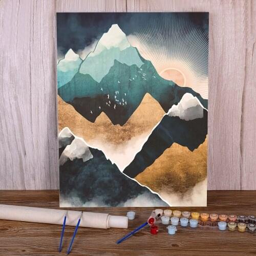 Modern Abstract Landscape Painting By Numbers Kit Oil Paints 40*50 Boards By Numbers Home Decoration Adults Handicraft Art