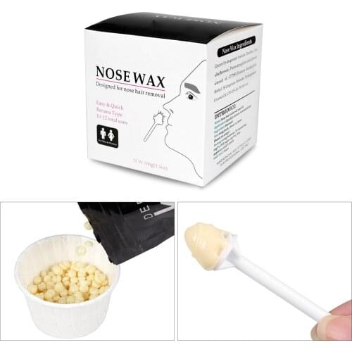 100g Wax Kit Men/Women Painless Beads for Nose Ear Wax Kit Measuring Cup Moustache Stencils Hair Removal Cosmetic