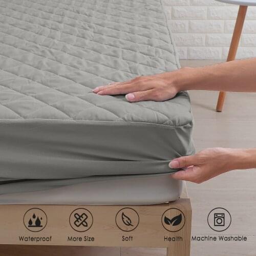 Bed Cover Waterproof Quilted Thicken Mattress Cover 160x200 Gris Bed Fitted Sheet 1 Piece cobertores de cama
