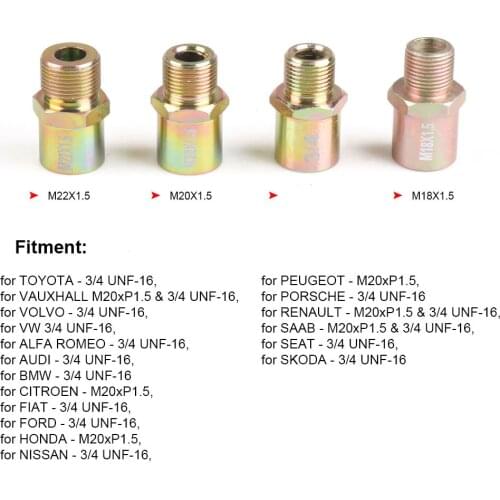 Adapter Fitting M18*1.5 M20*1.5 M22*1.5 3/4-16 UNF Connectors for Oil Cooler Filter Sandwich Plate