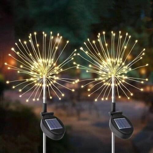 Solar Light Outdoor Fireworks Shape Fairy Light With 90LED Garden Light Pathway Fairy LED Suit For Garden Fence Patio Decor Lamp