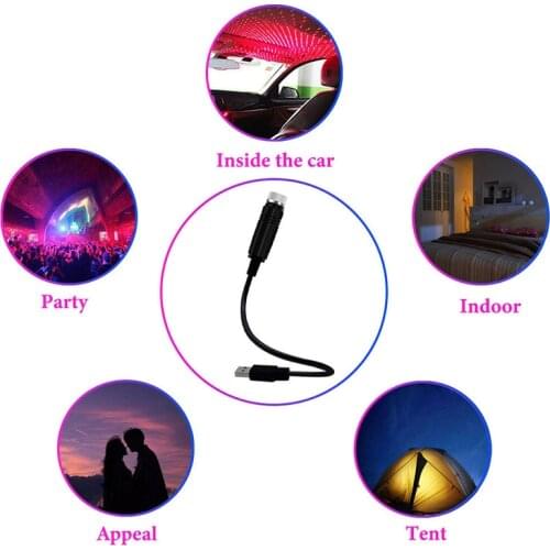 Car Roof Star Light Interior LED Starry Laser Atmosphere Ambient Projector for Peugeot 206 207 208 301 307 308 407 2008 3008