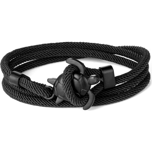 High Quality Couples Sea turtle Charm Bracelets Adjustable Milan Rope Bracelet Ladies Handmade Party Jewelry Summer Fashion Gift