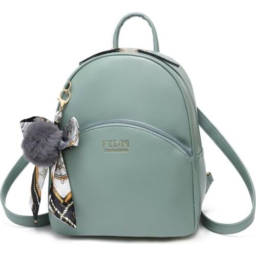 Womens Backpack PU Leather Kawaii Backpack Cute Graceful Bagpack Small School Bags for Girls Bow-knot Leaf Hollow High capacity