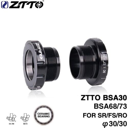 ZTTO BSA30 Ceramic Bottom Brackets BSA68 BSA ISO 68mm 73 MTB Road bike External Bearing Bottom Brackets for BB386 30mm Crankset