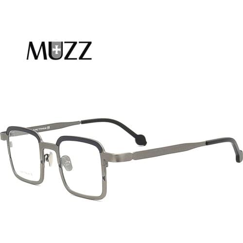 100% Pure Titanium Men Glasses Frames Square Myopia Optical Prescription Eyeglasses Frames Hyperopia Ultralight Japan Eyewear