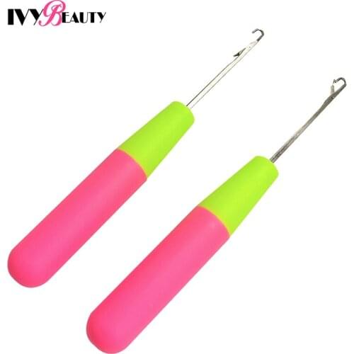 2Pcs/Lot Latch Hook Crochet Needles For Micro Braids Jumbo Braiding Twist Hair Plastice Knitting Crochet For Weaving Dreadlock