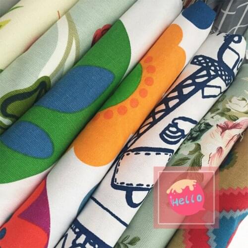 240cm printed cotton tablecloth canvas fabric thick cotton diy pillowcase sheets sofa curtain fabric patchwork fabric