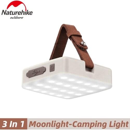 Naturehike Camping Light LED 3 in 1 Multifunction Lamp USB Rechargeable Camping Lamp With Bracket Outdoor Camping Travel Photo
