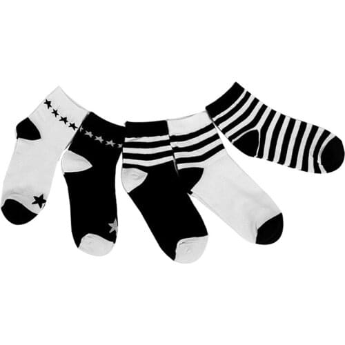 5 pairs Autumn and winter tube striped couple socks cotton star socks for Men and Women socks fashion casual Men socks