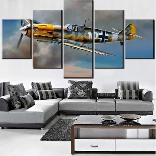 5pcs DIY Diamond Painting Retro fighter Full Square Diamond Embroidery Mosaic Picture Of Rhinestone H341