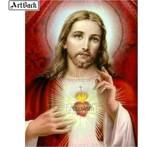5d diy diamond painting jesus full square / round christian resin crystal mosaic religious leader diamond embroidery sticker
