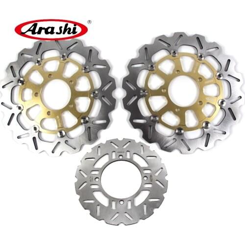 Arashi 1 Set For KAWASAKI ZZR 1400 2006-2007 CNC Floating Front Rear Brake Discs Disks Brake Rotors Motor ZZR-1400 2006 2007